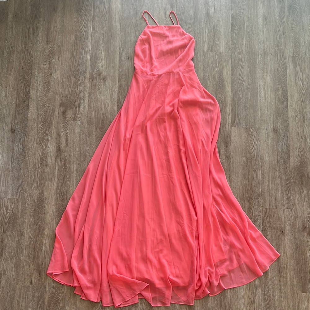 Lulu's Coral Maxi Dress